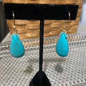 Turquoise drop ear